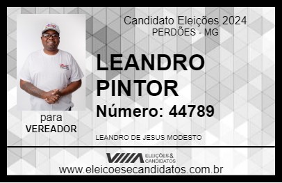 Candidato LEANDRO PINTOR 2024 - PERDÕES - Eleições