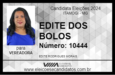 Candidato EDITE DOS BOLOS 2024 - ITAMOGI - Eleições