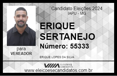 Candidato ERIQUE SERTANEJO 2024 - IAPU - Eleições