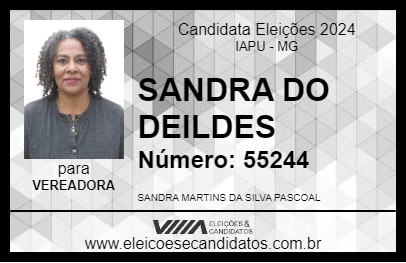 Candidato SANDRA DO DEILDES 2024 - IAPU - Eleições