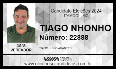 Candidato TIAGO NHONHO 2024 - ITAMOGI - Eleições