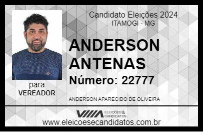 Candidato ANDERSON ANTENAS 2024 - ITAMOGI - Eleições