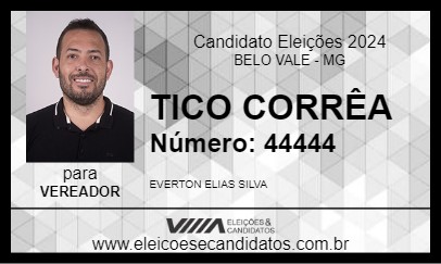 Candidato TICO CORRÊA 2024 - BELO VALE - Eleições