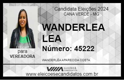 Candidato WANDERLEA LEA 2024 - CANA VERDE - Eleições