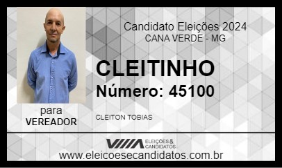 Candidato CLEITINHO 2024 - CANA VERDE - Eleições