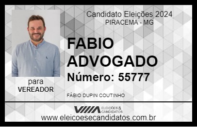 Candidato FABIO ADVOGADO 2024 - PIRACEMA - Eleições