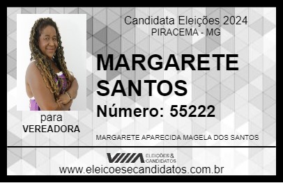 Candidato MARGARETE SANTOS 2024 - PIRACEMA - Eleições