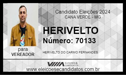 Candidato HERIVELTO 2024 - CANA VERDE - Eleições