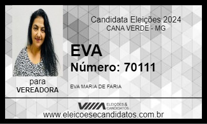 Candidato EVA 2024 - CANA VERDE - Eleições