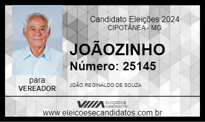 Candidato JOÃOZINHO 2024 - CIPOTÂNEA - Eleições