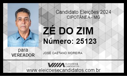 Candidato ZÉ DO ZIM 2024 - CIPOTÂNEA - Eleições