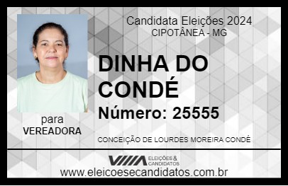 Candidato DINHA DO CONDÉ 2024 - CIPOTÂNEA - Eleições