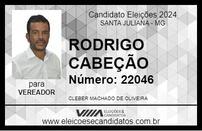 Candidato RODRIGO CABEÇÃO 2024 - SANTA JULIANA - Eleições