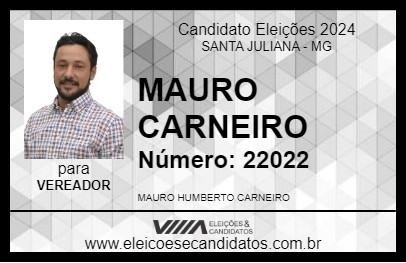 Candidato MAURO CARNEIRO 2024 - SANTA JULIANA - Eleições