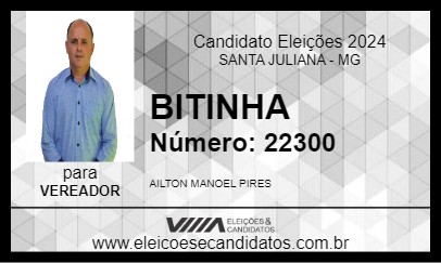 Candidato BITINHA 2024 - SANTA JULIANA - Eleições