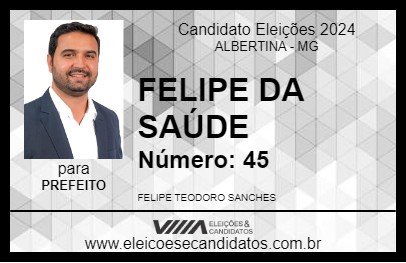 Candidato FELIPE DA SAÚDE 2024 - ALBERTINA - Eleições