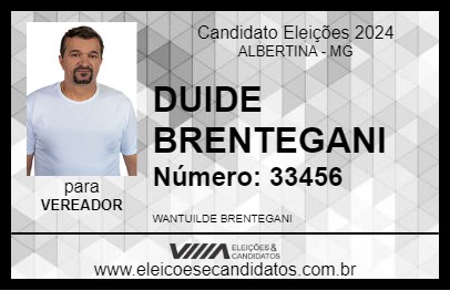 Candidato DUIDE BRENTEGANI 2024 - ALBERTINA - Eleições