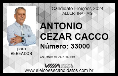 Candidato ANTONIO CEZAR CACCO 2024 - ALBERTINA - Eleições