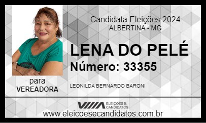 Candidato LENA DO PELÉ 2024 - ALBERTINA - Eleições