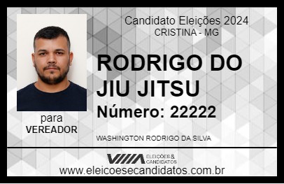 Candidato RODRIGO DO JIU JITSU 2024 - CRISTINA - Eleições