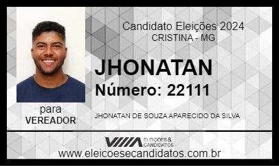 Candidato JHONATAN 2024 - CRISTINA - Eleições