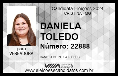 Candidato DANIELA TOLEDO 2024 - CRISTINA - Eleições