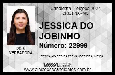 Candidato JESSICA DO JOBINHO 2024 - CRISTINA - Eleições