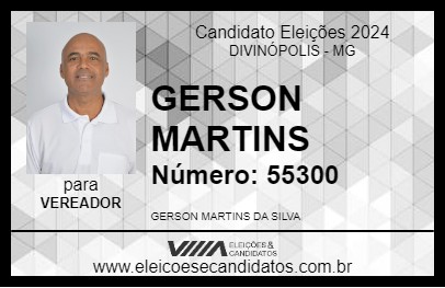 Candidato GERSON MARTINS 2024 - DIVINÓPOLIS - Eleições