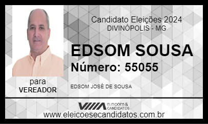 Candidato EDSOM SOUSA 2024 - DIVINÓPOLIS - Eleições