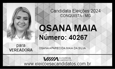 Candidato OSANA MAIA 2024 - CONQUISTA - Eleições