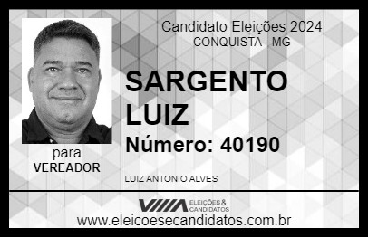 Candidato SARGENTO LUIZ 2024 - CONQUISTA - Eleições