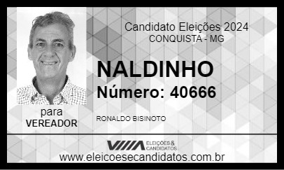 Candidato NALDINHO 2024 - CONQUISTA - Eleições