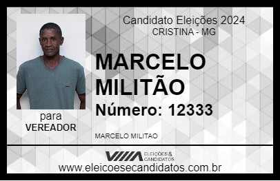 Candidato MARCELO MILITÃO 2024 - CRISTINA - Eleições