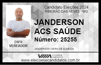 Candidato JANDERSON  ACS SAÚDE 2024 - RIBEIRÃO DAS NEVES - Eleições