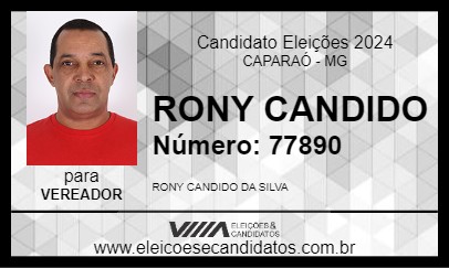 Candidato RONY CANDIDO 2024 - CAPARAÓ - Eleições