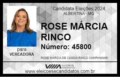 Candidato ROSE MÁRCIA RINCO 2024 - ALBERTINA - Eleições