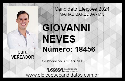 Candidato GIOVANNI NEVES 2024 - MATIAS BARBOSA - Eleições