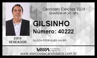 Candidato GILSINHO 2024 - GUARDA-MOR - Eleições