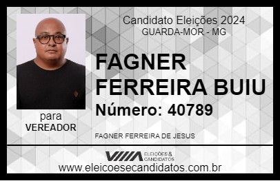 Candidato FAGNER FERREIRA BUIU 2024 - GUARDA-MOR - Eleições