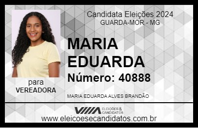 Candidato MARIA EDUARDA 2024 - GUARDA-MOR - Eleições