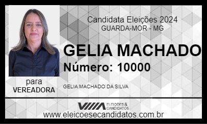 Candidato GELIA MACHADO 2024 - GUARDA-MOR - Eleições