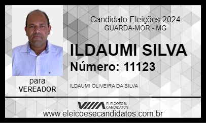 Candidato ILDAUMI SILVA 2024 - GUARDA-MOR - Eleições