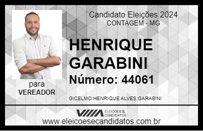 Candidato HENRIQUE GARABINI 2024 - CONTAGEM - Eleições