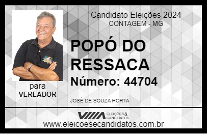 Candidato POPÓ DO RESSACA 2024 - CONTAGEM - Eleições