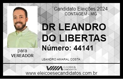 Candidato DR LEANDRO DO LIBERTAS 2024 - CONTAGEM - Eleições