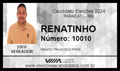 Candidato RENATINHO 2024 - PARACATU - Eleições