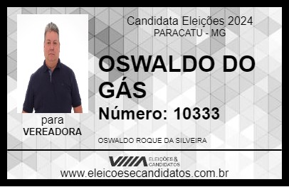 Candidato OSWALDO DO GÁS 2024 - PARACATU - Eleições