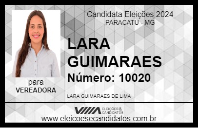 Candidato LARA GUIMARAES 2024 - PARACATU - Eleições