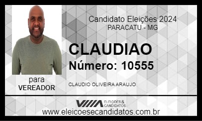 Candidato CLAUDIAO 2024 - PARACATU - Eleições