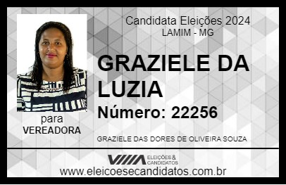 Candidato GRAZIELE DA LUZIA 2024 - LAMIM - Eleições